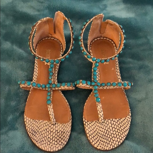 SCHUTZ Shoes - NWOT Schutz embellished snakeskin sandals
